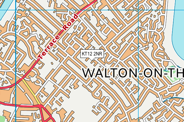 KT12 2NR map - OS VectorMap District (Ordnance Survey)