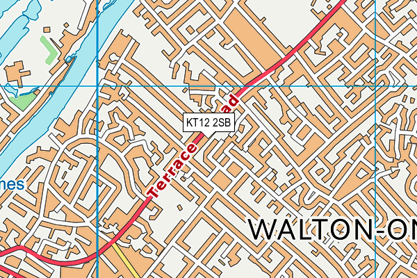 KT12 2SB map - OS VectorMap District (Ordnance Survey)