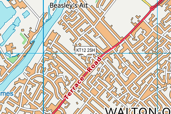 Map of WALTON ON THAMES TRADING COMPANY LIMITED at district scale