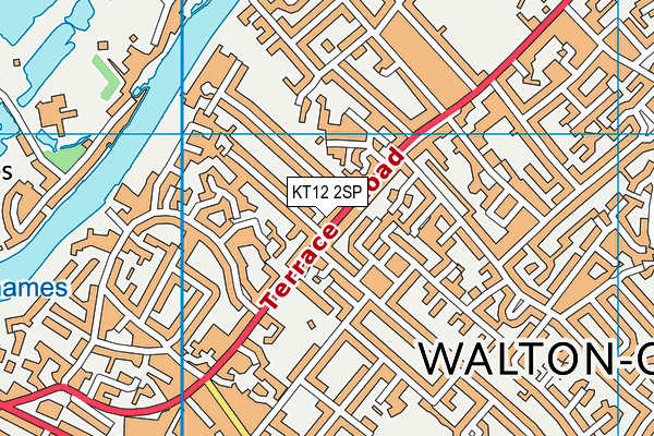 KT12 2SP map - OS VectorMap District (Ordnance Survey)