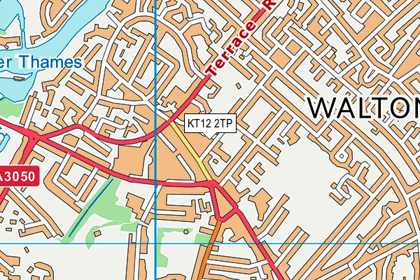 KT12 2TP map - OS VectorMap District (Ordnance Survey)