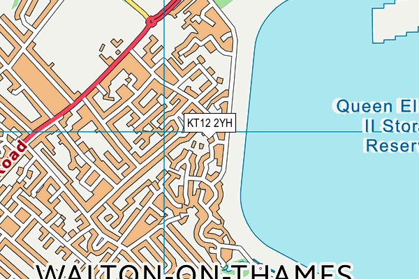 KT12 2YH map - OS VectorMap District (Ordnance Survey)