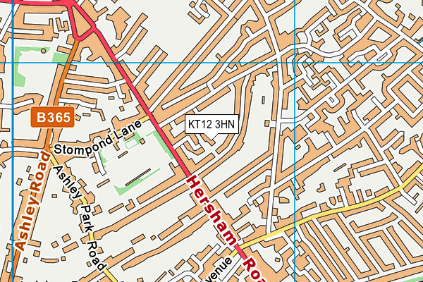 KT12 3HN map - OS VectorMap District (Ordnance Survey)