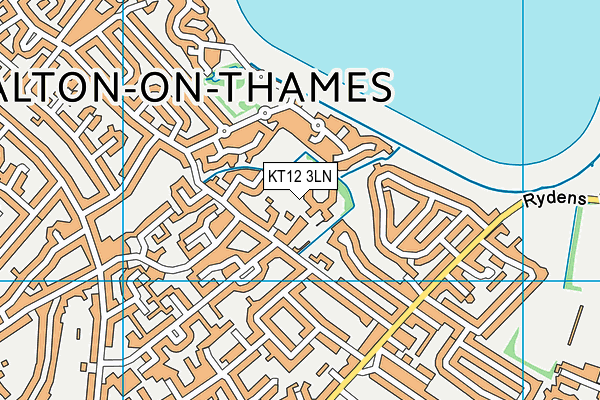 KT12 3LN map - OS VectorMap District (Ordnance Survey)