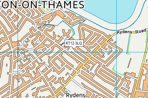 KT12 3LQ map - OS VectorMap District (Ordnance Survey)