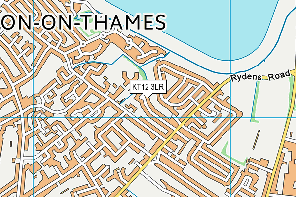 KT12 3LR map - OS VectorMap District (Ordnance Survey)