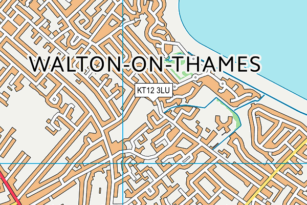 KT12 3LU map - OS VectorMap District (Ordnance Survey)