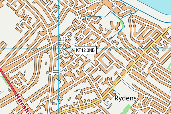 KT12 3NB map - OS VectorMap District (Ordnance Survey)