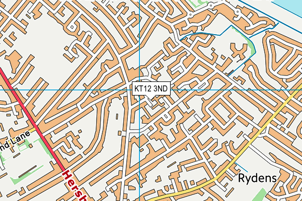 KT12 3ND map - OS VectorMap District (Ordnance Survey)