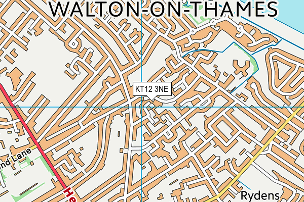 KT12 3NE map - OS VectorMap District (Ordnance Survey)