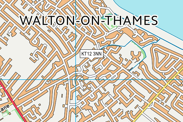 KT12 3NN map - OS VectorMap District (Ordnance Survey)