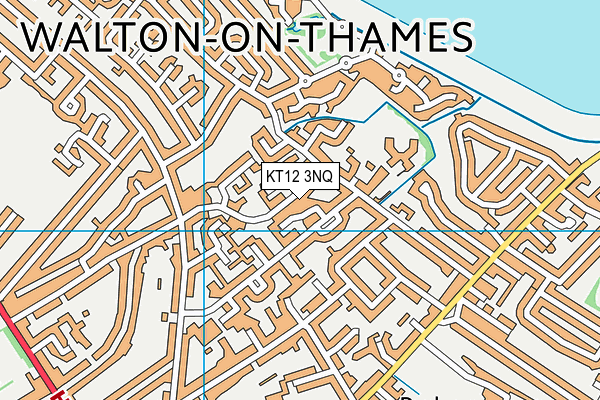 KT12 3NQ map - OS VectorMap District (Ordnance Survey)