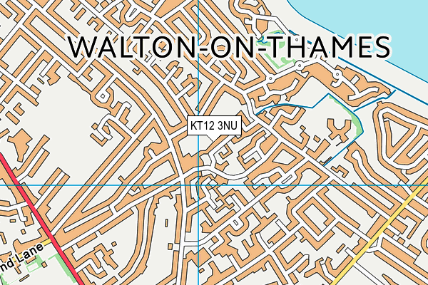 KT12 3NU map - OS VectorMap District (Ordnance Survey)