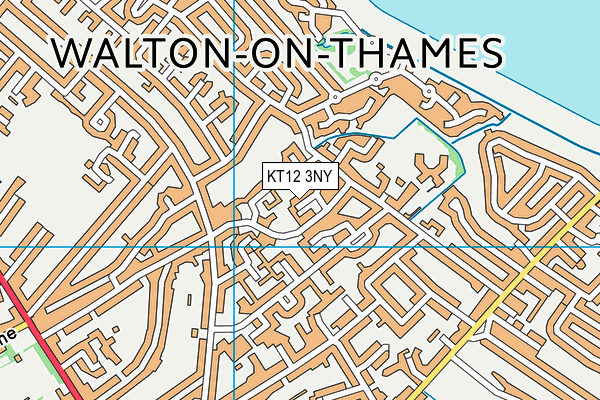 KT12 3NY map - OS VectorMap District (Ordnance Survey)