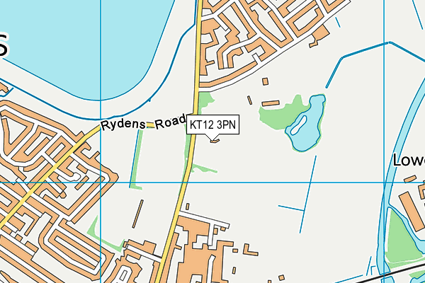 KT12 3PN map - OS VectorMap District (Ordnance Survey)