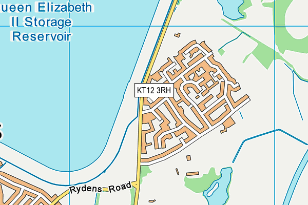 KT12 3RH map - OS VectorMap District (Ordnance Survey)