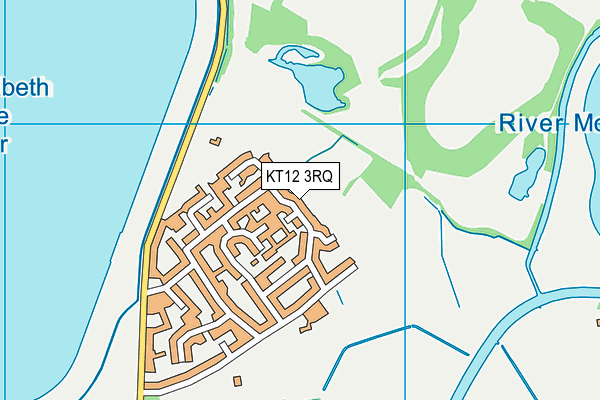 KT12 3RQ map - OS VectorMap District (Ordnance Survey)