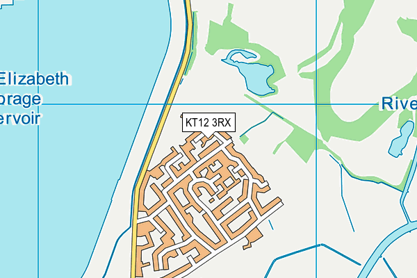 KT12 3RX map - OS VectorMap District (Ordnance Survey)