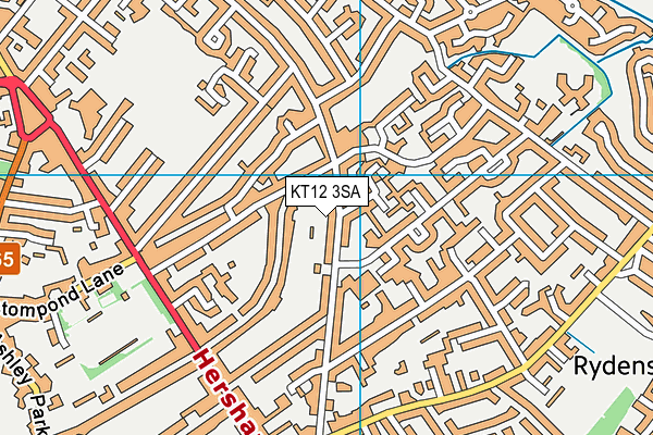 KT12 3SA map - OS VectorMap District (Ordnance Survey)