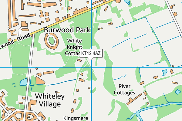 KT12 4AZ map - OS VectorMap District (Ordnance Survey)