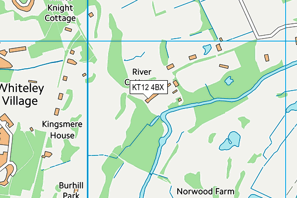 Burhill Golf Club map (KT12 4BX) - OS VectorMap District (Ordnance Survey)