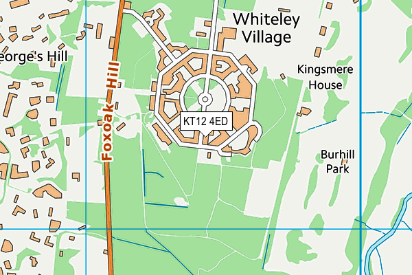 KT12 4ED map - OS VectorMap District (Ordnance Survey)