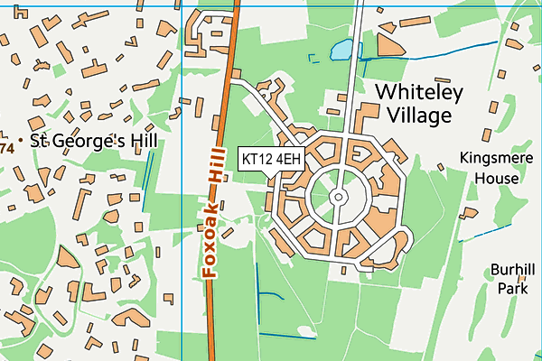 KT12 4EH map - OS VectorMap District (Ordnance Survey)