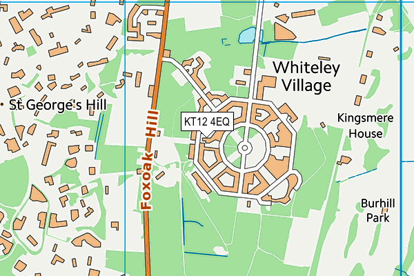 KT12 4EQ map - OS VectorMap District (Ordnance Survey)