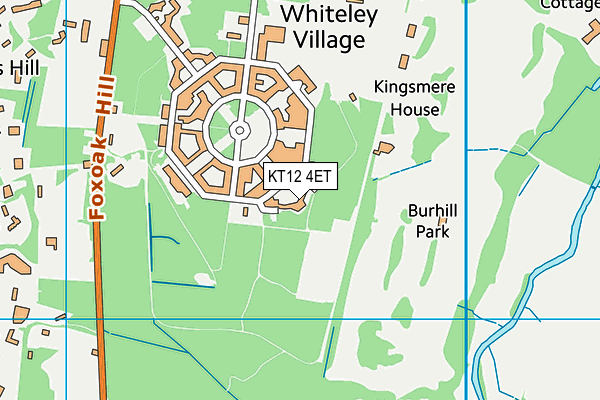 KT12 4ET map - OS VectorMap District (Ordnance Survey)