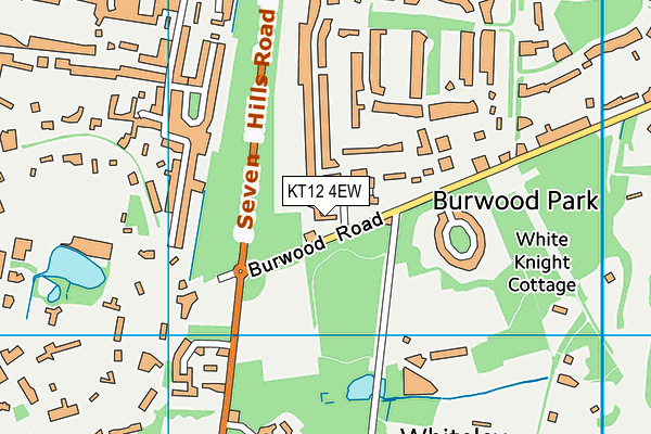 KT12 4EW map - OS VectorMap District (Ordnance Survey)