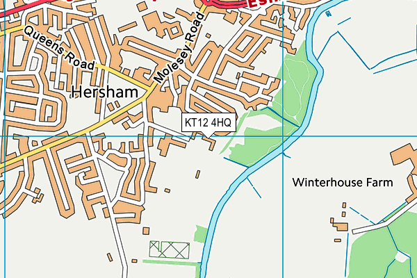 KT12 4HQ map - OS VectorMap District (Ordnance Survey)