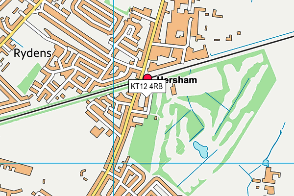 KT12 4RB map - OS VectorMap District (Ordnance Survey)