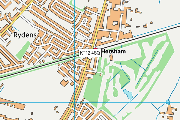 KT12 4SQ map - OS VectorMap District (Ordnance Survey)