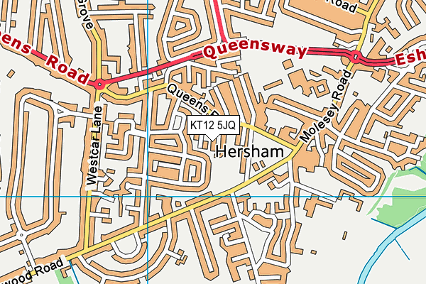 Map of OAK LODGE CLOSE (HERSHAM) LIMITED at district scale
