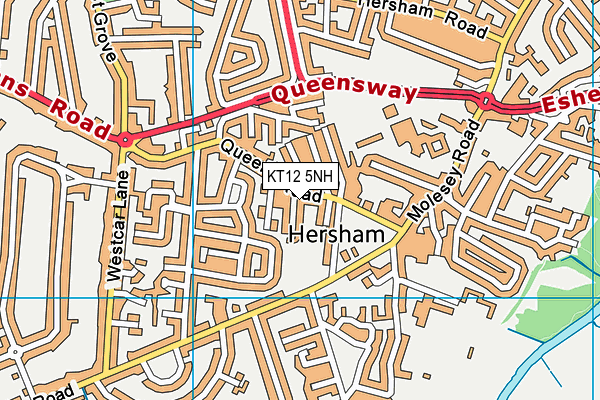 KT12 5NH map - OS VectorMap District (Ordnance Survey)