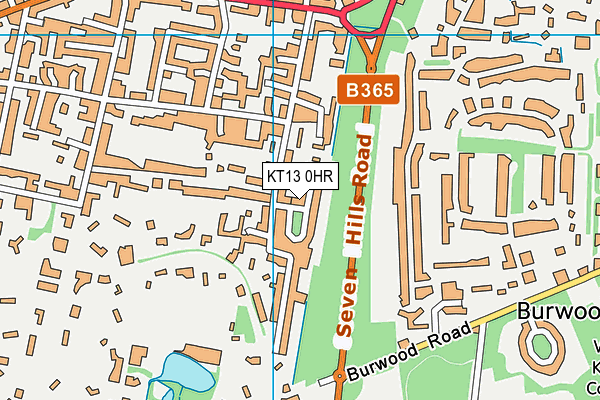 KT13 0HR map - OS VectorMap District (Ordnance Survey)