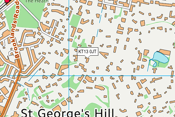 KT13 0JT map - OS VectorMap District (Ordnance Survey)