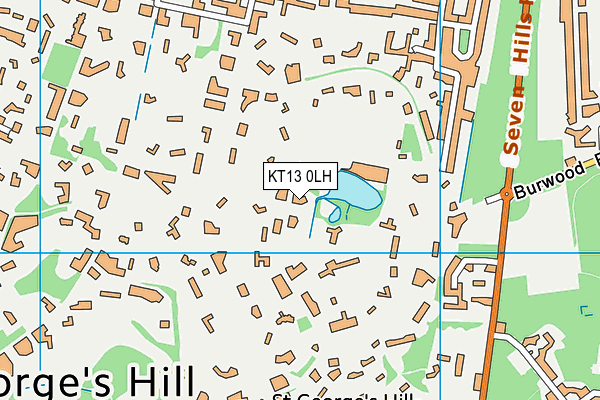 KT13 0LH map - OS VectorMap District (Ordnance Survey)