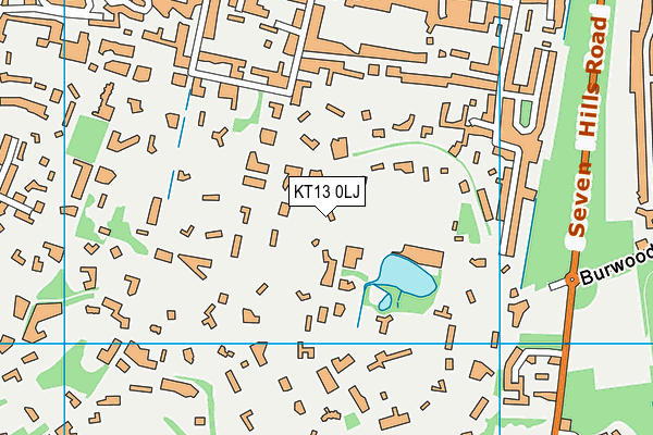 KT13 0LJ map - OS VectorMap District (Ordnance Survey)