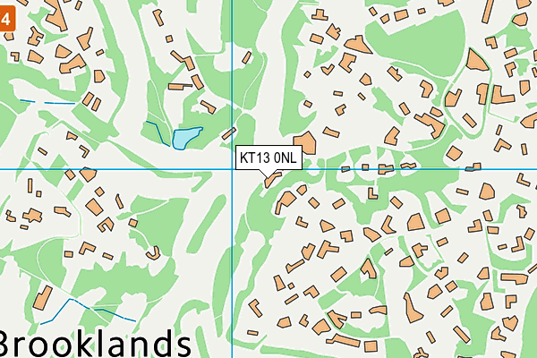 St Georges Hill Golf Club map (KT13 0NL) - OS VectorMap District (Ordnance Survey)