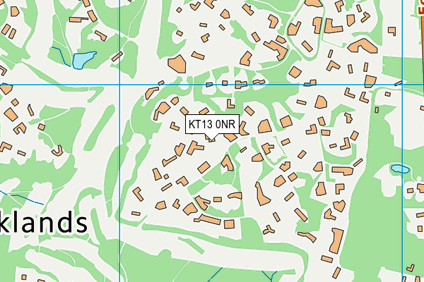 KT13 0NR map - OS VectorMap District (Ordnance Survey)