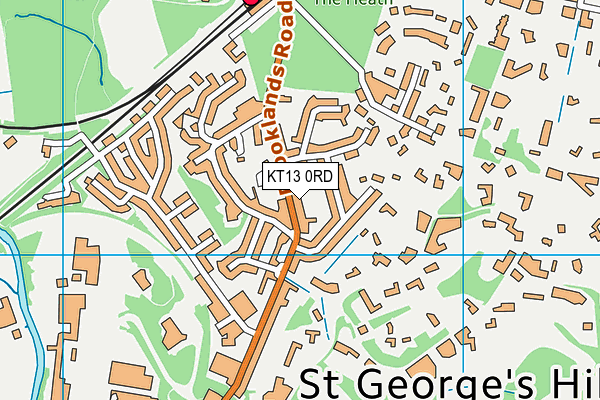KT13 0RD map - OS VectorMap District (Ordnance Survey)