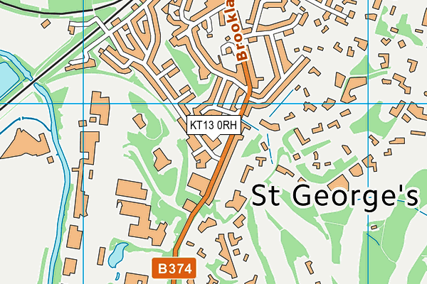 KT13 0RH map - OS VectorMap District (Ordnance Survey)