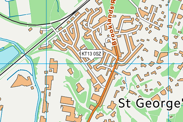 KT13 0SZ map - OS VectorMap District (Ordnance Survey)