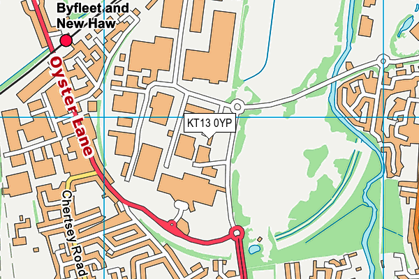 KT13 0YP map - OS VectorMap District (Ordnance Survey)
