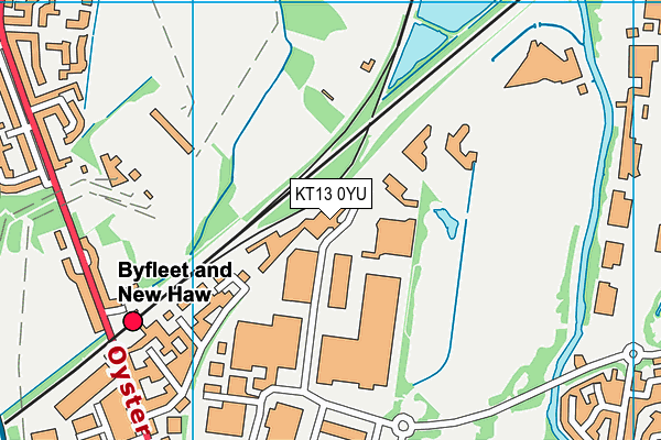 KT13 0YU map - OS VectorMap District (Ordnance Survey)