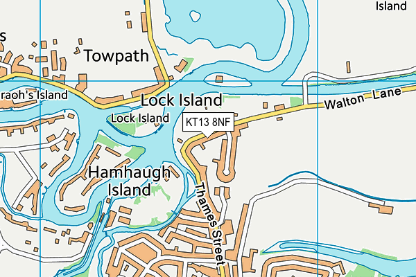 KT13 8NF map - OS VectorMap District (Ordnance Survey)
