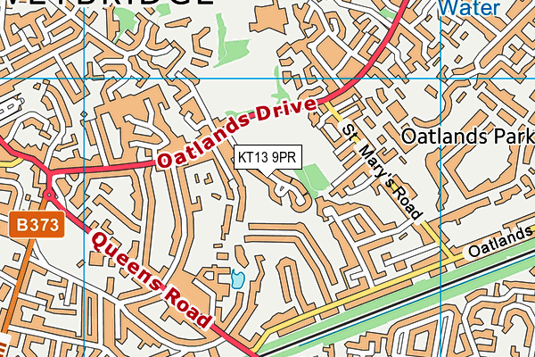 KT13 9PR map - OS VectorMap District (Ordnance Survey)