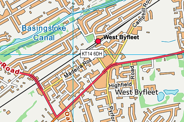 Map of WEST BYFLEET CONSULTING ROOMS LTD at district scale