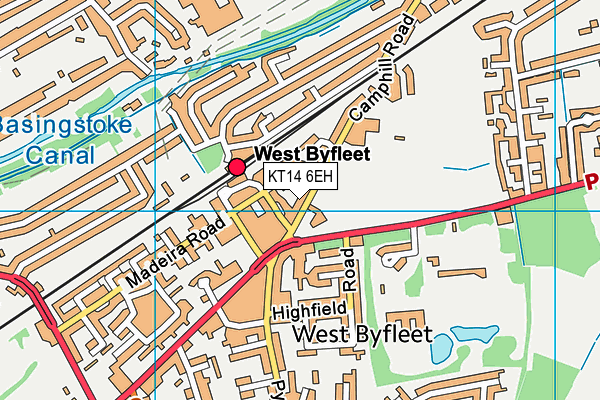 West Byfleet Recreation Ground map (KT14 6EH) - OS VectorMap District (Ordnance Survey)